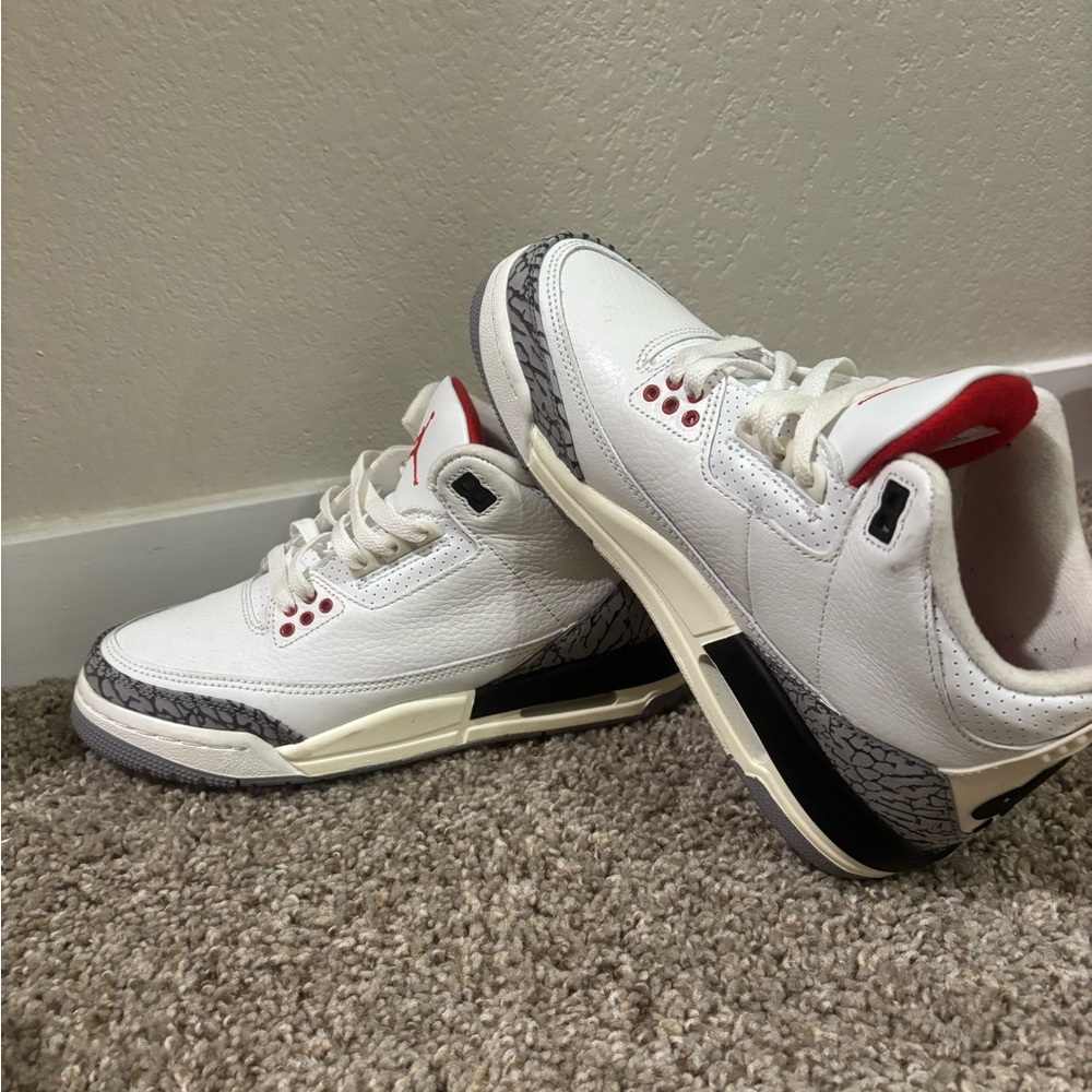 Womens jordan’s white cement 3s